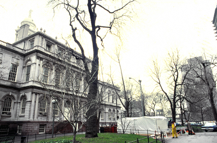 Almshouse excavation north of City Hall in City Hall Park