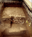 Perspective View of Interior Destruction Debris and Front Wall of 1730 Almshouse