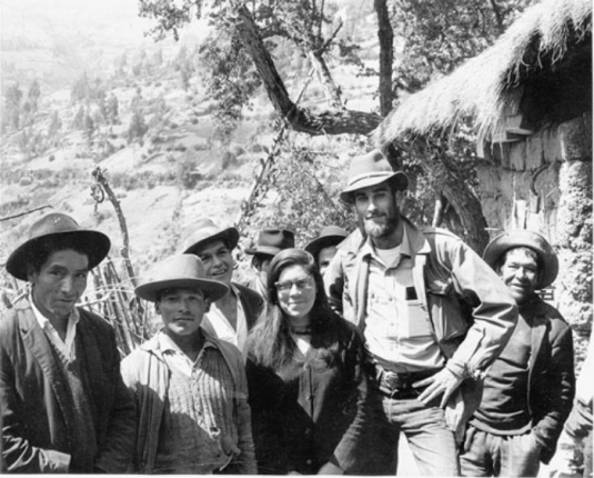 My guides and friends leading me out of the mountains